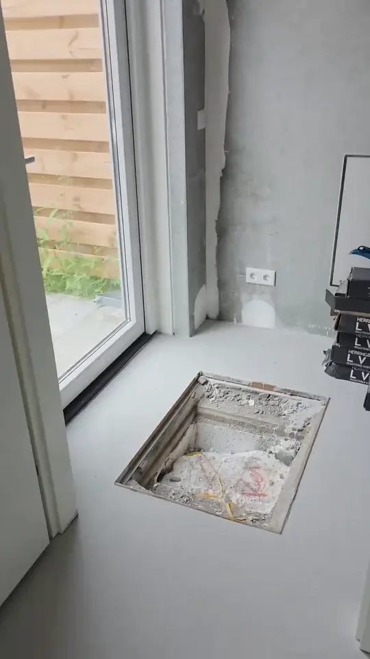 Ondergrond in een woning tijdens de voorbereiding